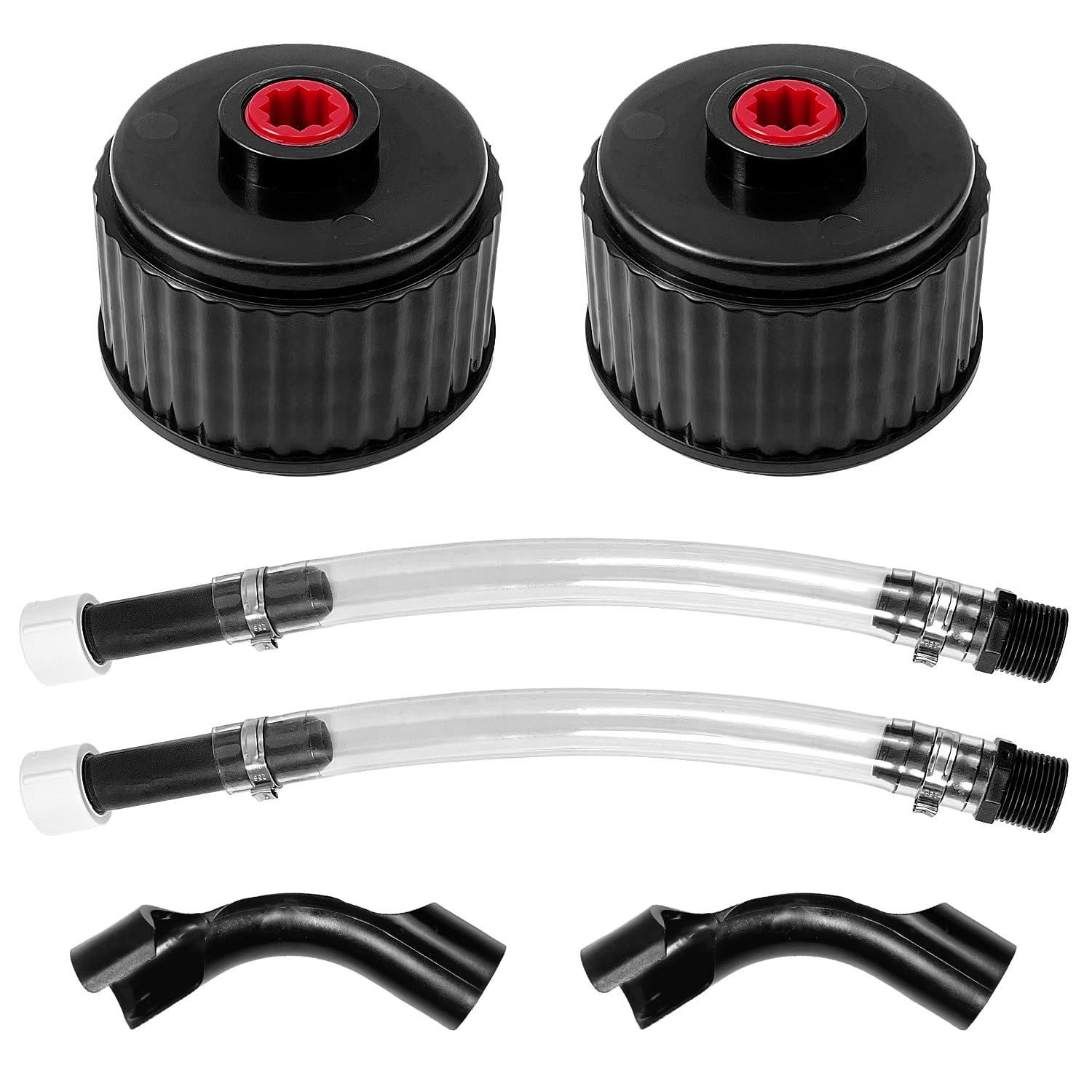 2 Set Of Racing Fuel Filler Hose Kits, 5 Gallon Neck Hose With Jug Cap Hose Bender, Racing Replacement Gas Can Cap, Jug Hose Utility